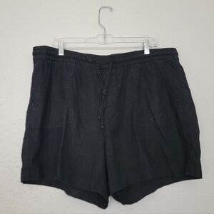 Old Navy Linen Black Shorts